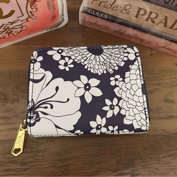 Trina Turk Floral Navy and White Wallet - Picture 3 of 4